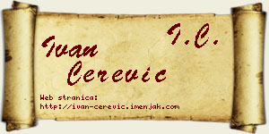 Ivan Čerević vizit kartica